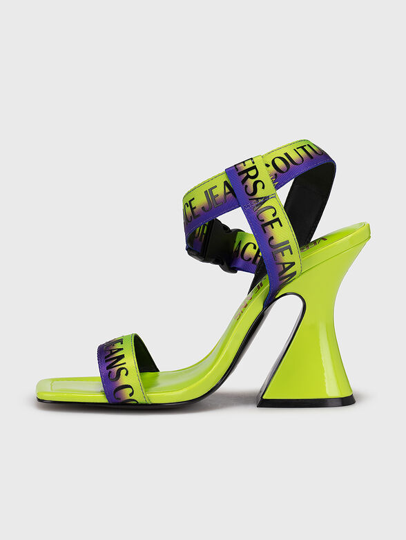 FONDO KIRSTEN DIS. 91 green heeled sandals  - 4