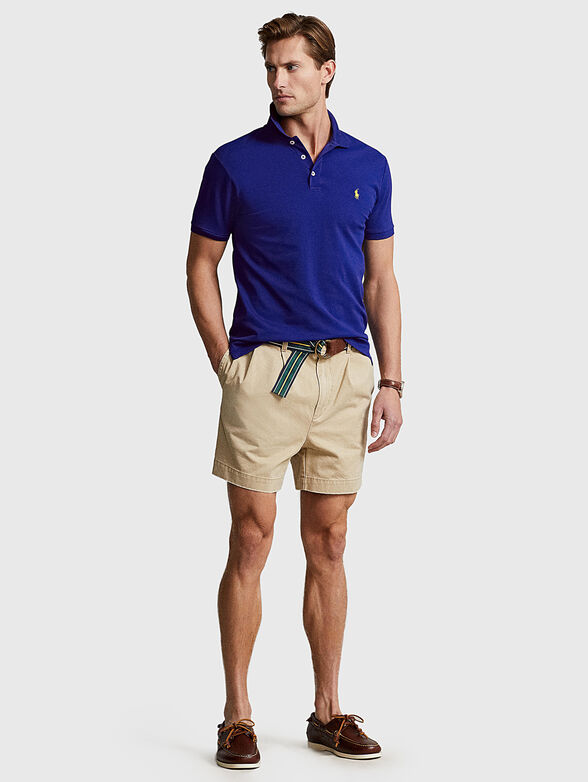 Dark purple Polo-shirt with embroidery - 2