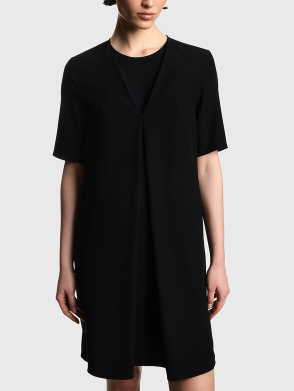 Black pleated dress - 1
