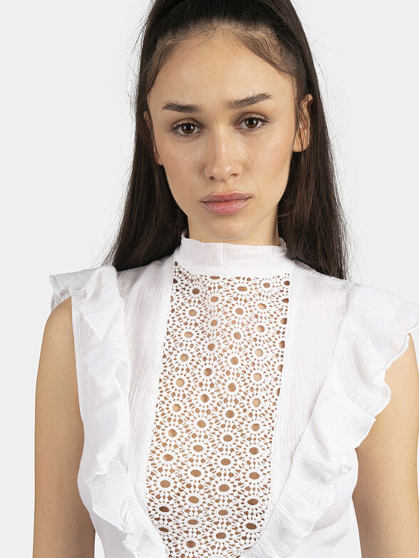 JAMIE top with lace motifs - 3