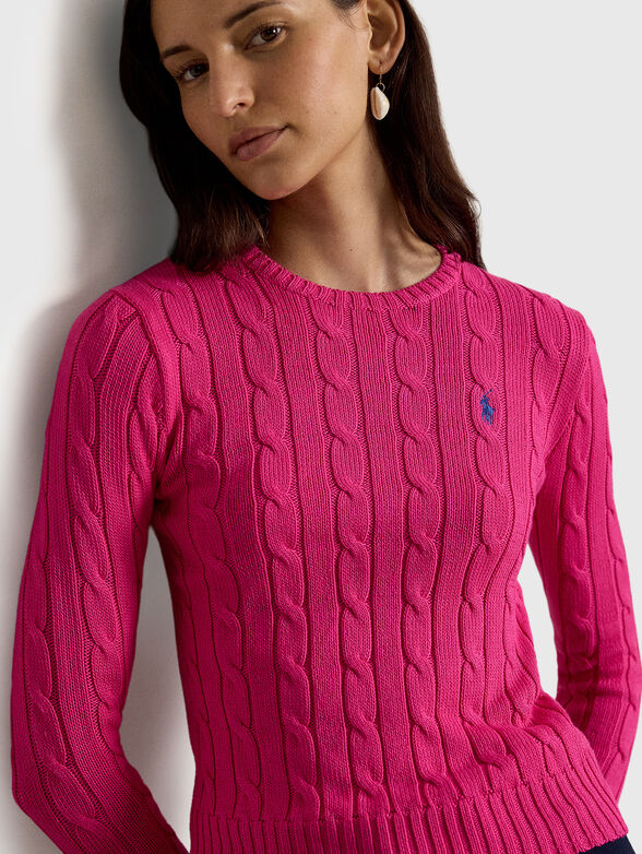 Cotton sweater with embroidered logo - 4