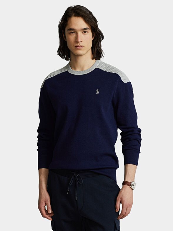 Sweater with shoulder accent - 1