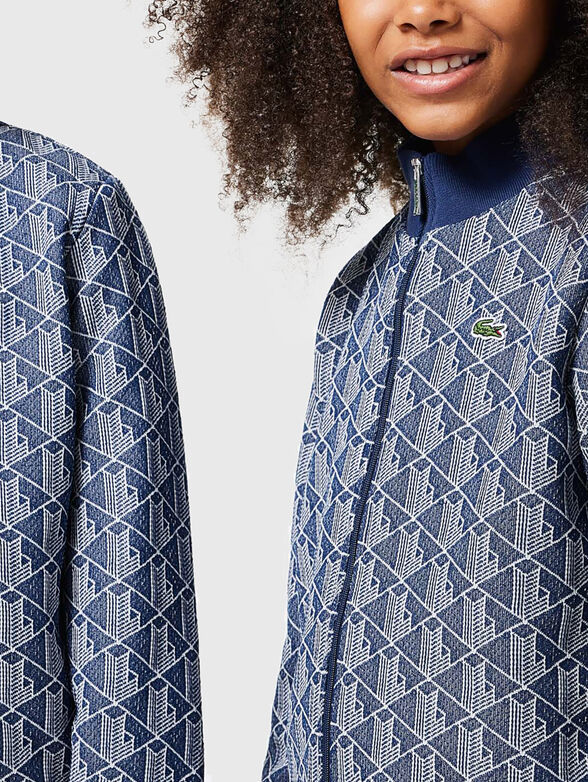 Sweatshirt with geometric pattern  - 4