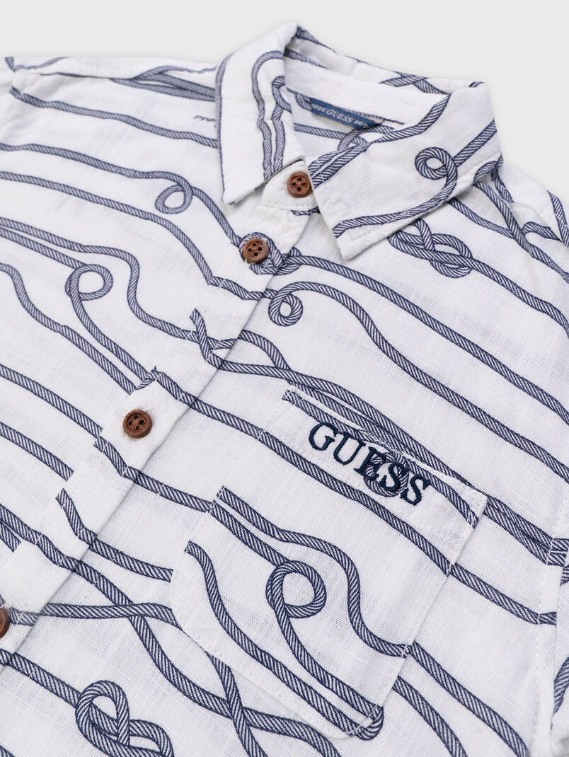 Shirt with contrasting print  - 3