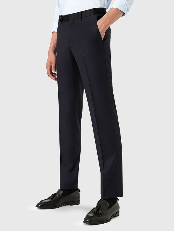 Black wool trousers  - 1