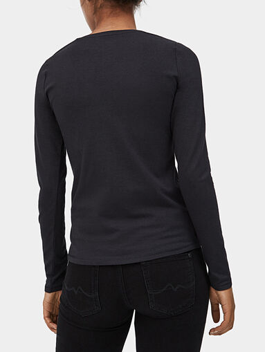DITA black blouse with beads - 4