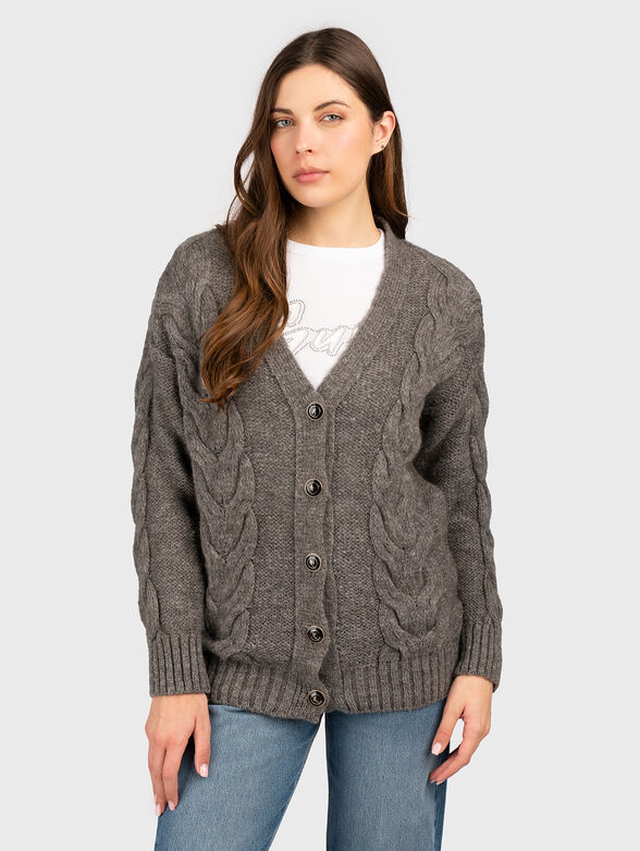 GINNY knitted cardigan with buttons - 0