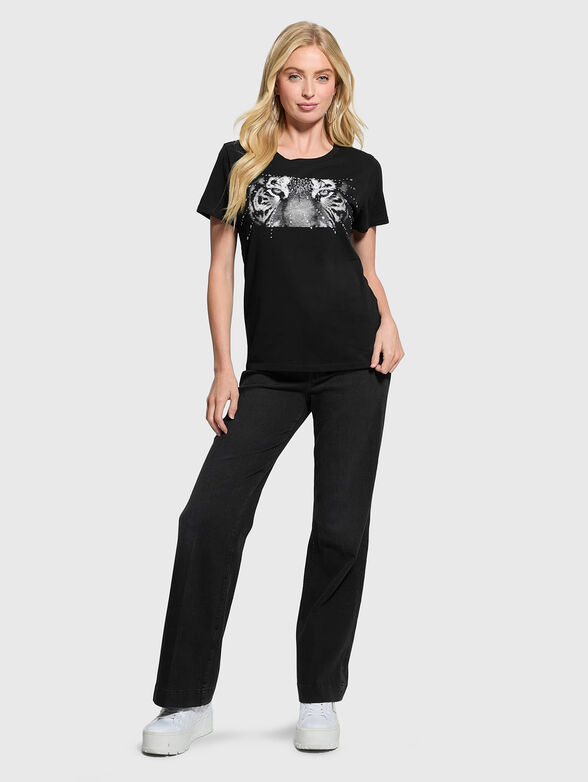 Black t-shirt with Tiger print - 2