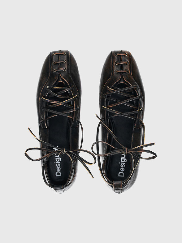 Ballerina flats with laces  - 6