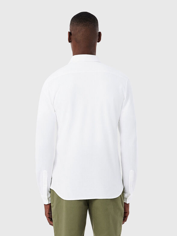 Slim fit cotton piqu&eacute; shirt - 3