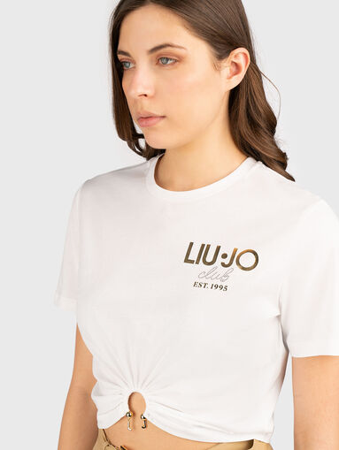 Cotton T-shirt with print - 4