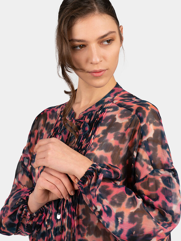 DIAMANTE blouse with long sleeve - 3