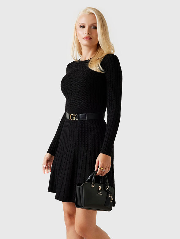 HANA knitted dress with belt - 1