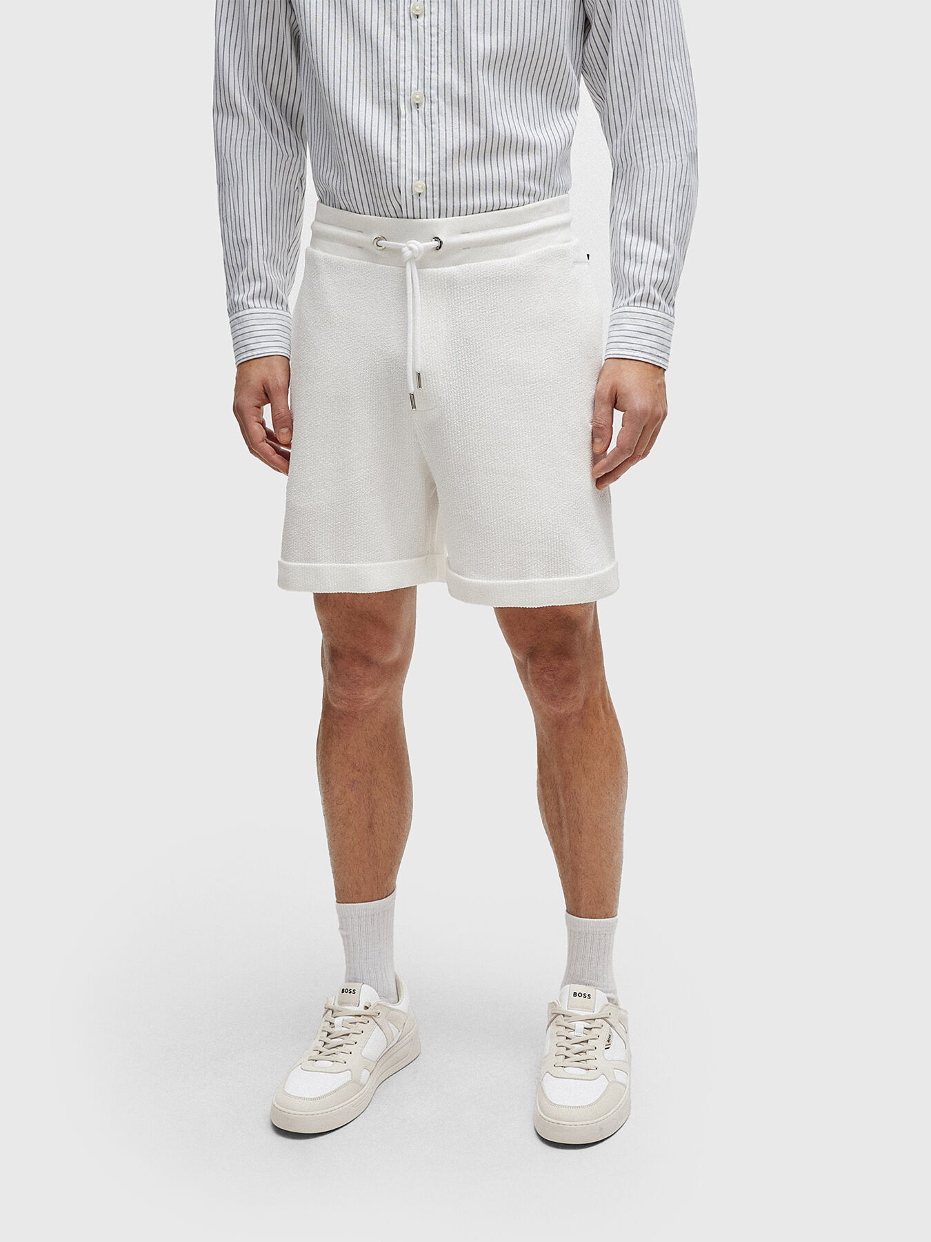 Boss white shorts outlet