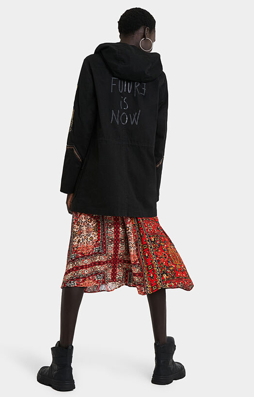 DUNIA Parka with embroidery brand DESIGUAL - Main Image