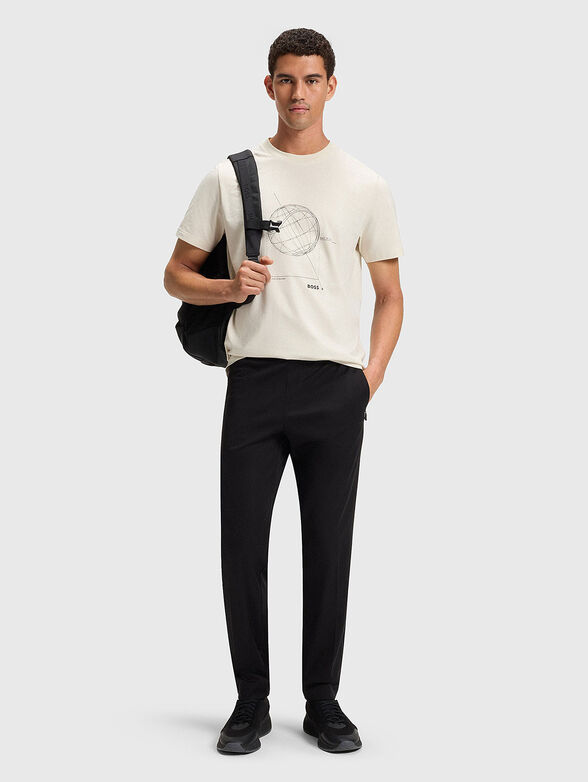 Cotton T-shirt with accent print - 2