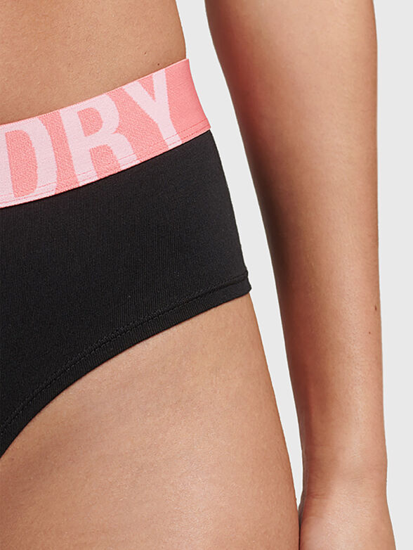 Black briefs with contrasting logo - 3