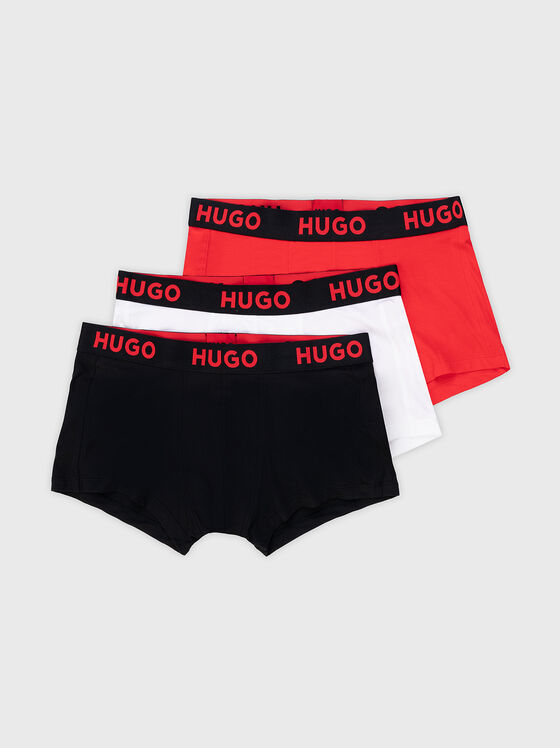 Set of three pairs of trunks with logo accent - 1