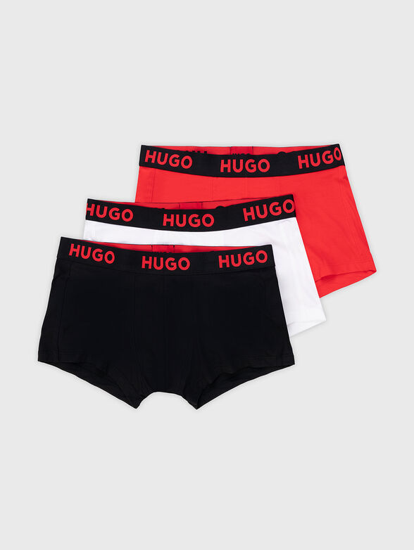 Set of three pairs of trunks with logo accent - 1