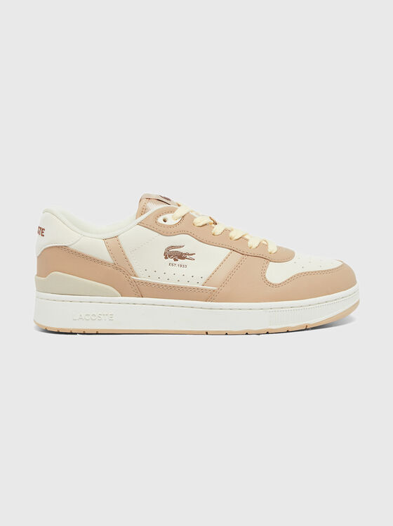 Leather sports shoes with logo - 1