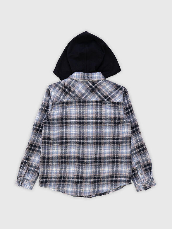 Check shirt with hood - 1