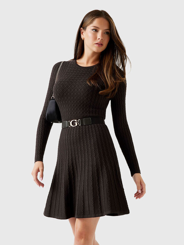 HANA knitted dress with belt - 1
