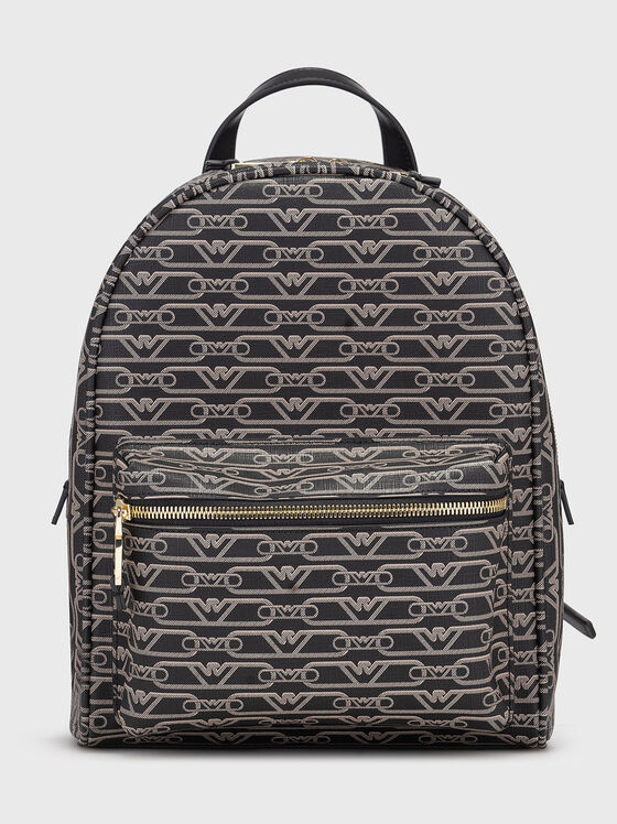 Backpack with monogram logo print - 1
