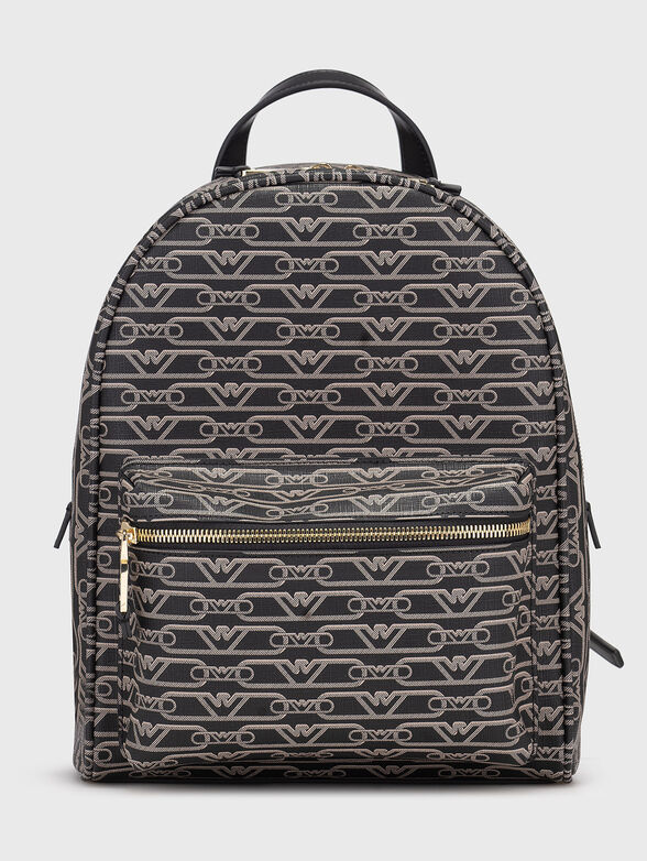 Backpack with monogram logo print - 1