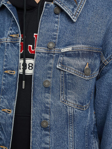 Denim jacket with mini logo - 4