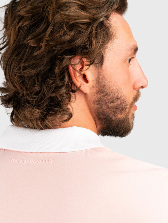 Black polo shirt with contrast collar and logo - 3