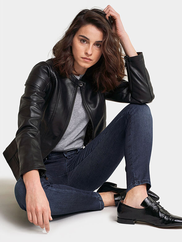 Faux leather jacket - 6