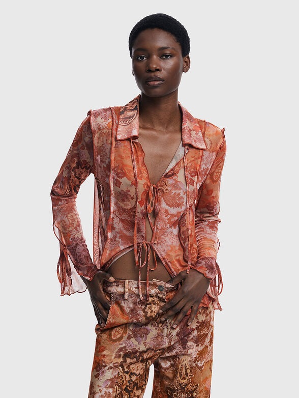 Paisley corduroy pants - 5