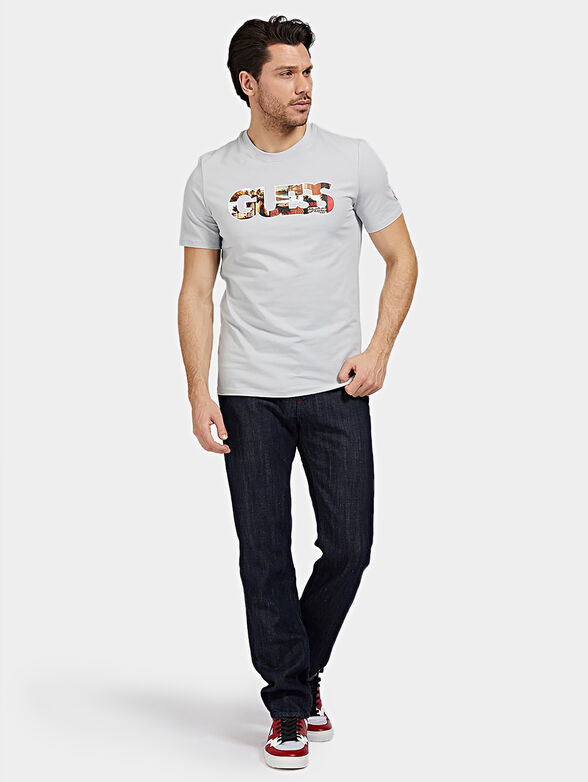 Black cotton T-shirt with logo print - 2