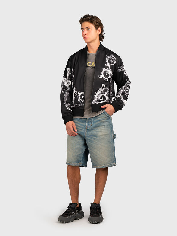 Bomber jacket with contrast print - 1