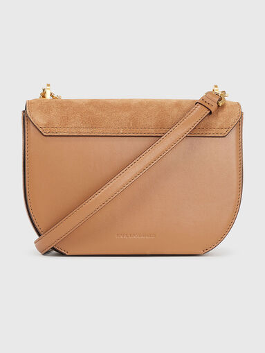 Crossbody bag in leather and suede with logo - 3