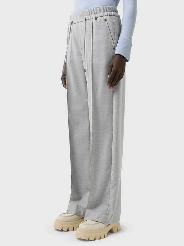 ELLA wool trousers with wide legs - 1