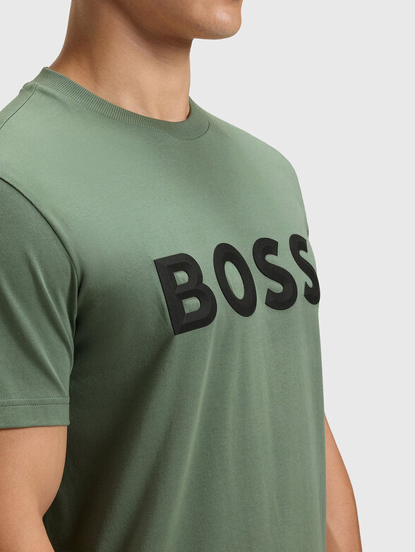 Black T-shirt with oval logo - 4