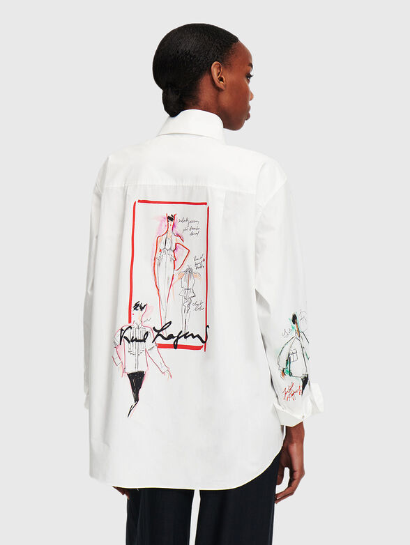 Shirt with multicoloured art print - 2
