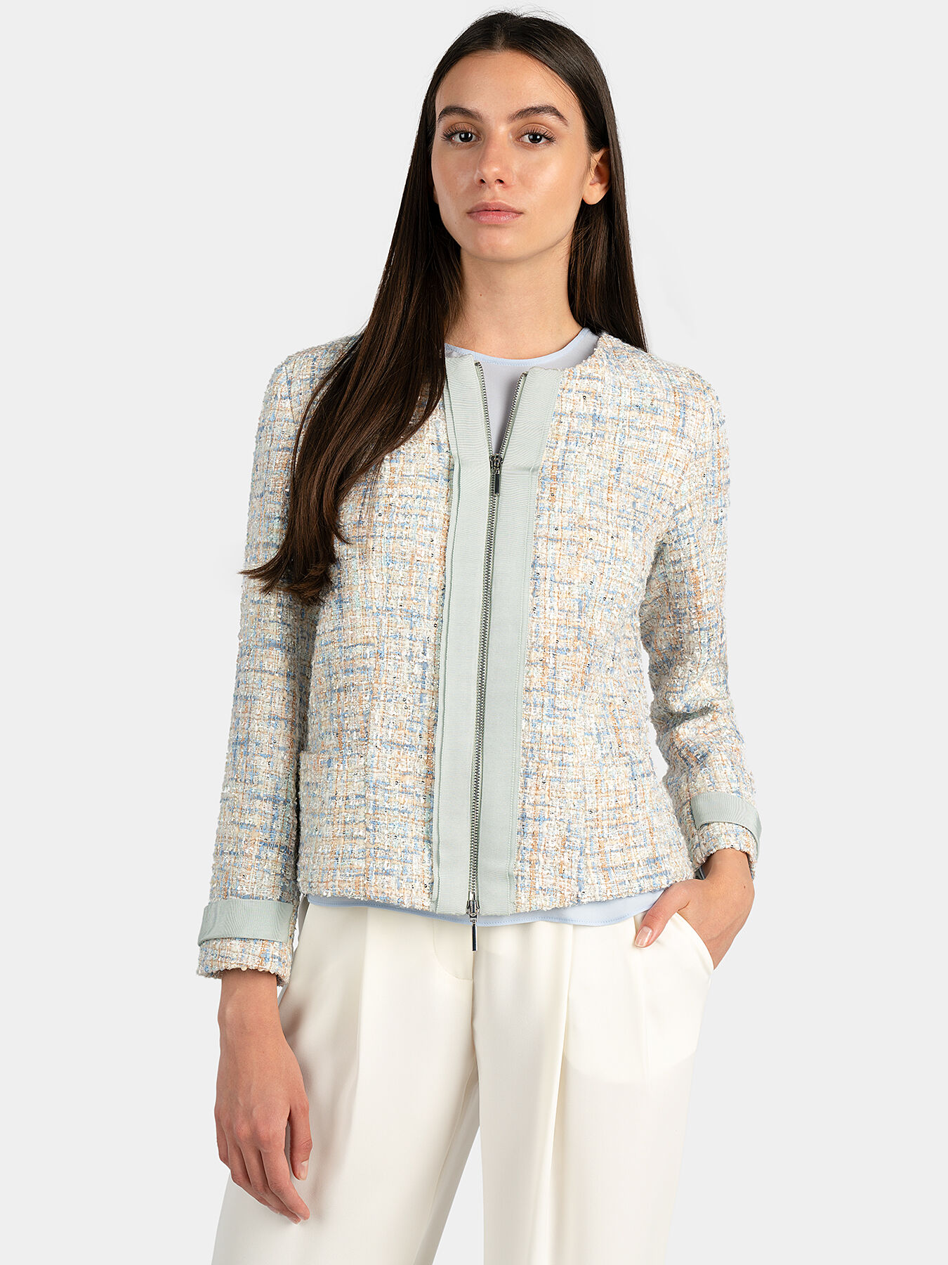 Glitter tweed jacket outlet