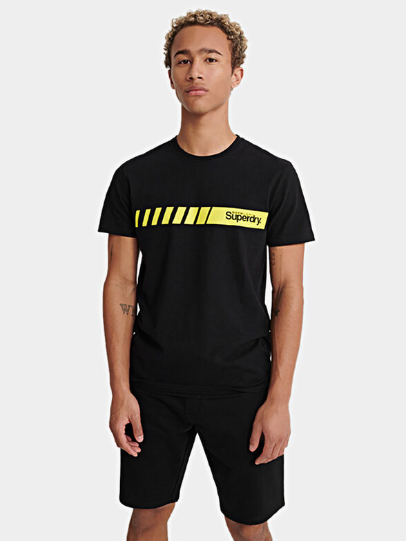 Black t-shirt with contrasting tape - 2