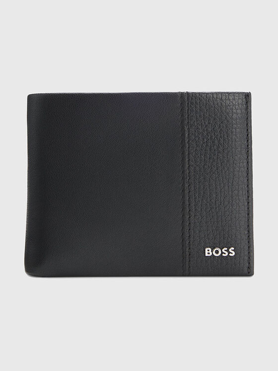 Leather wallet with logo - 1