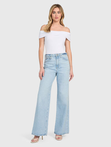 Light blue jeans with wide leg  - 5