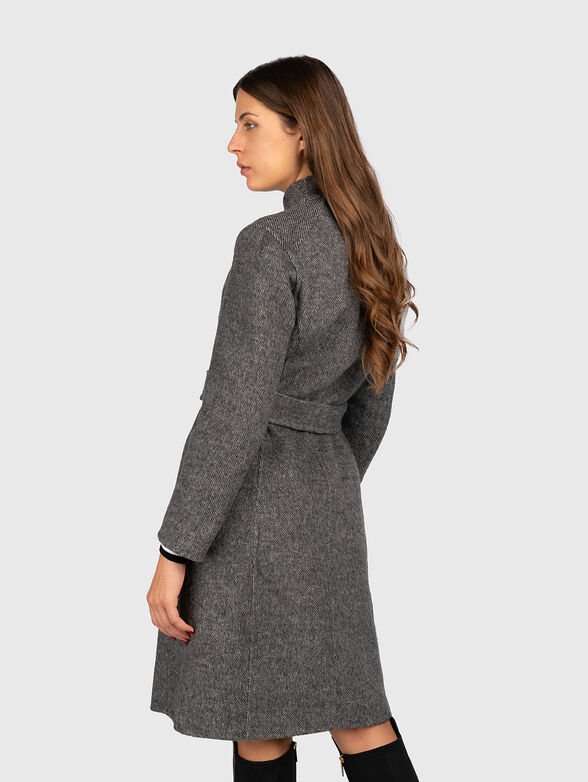 Grey coat with belt  - 2
