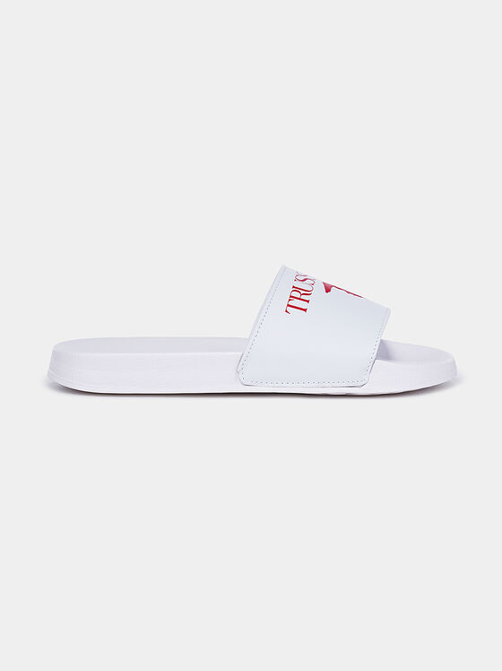 Плажни чехли в бял цвят - 1
