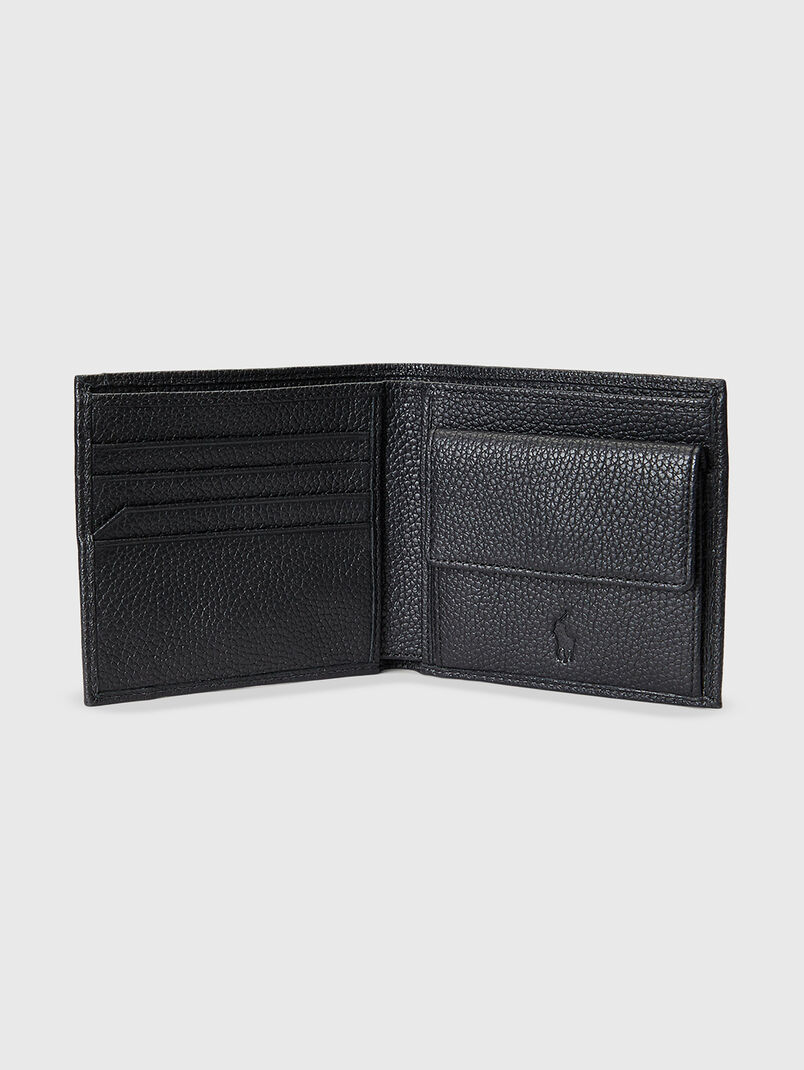Leather wallet with granular texture - 3