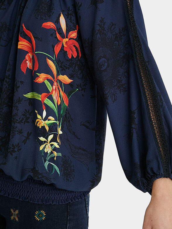 CARLA Blouse with floral motifs - 5