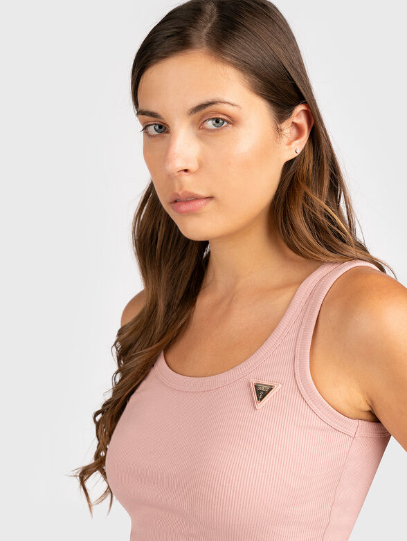 COLETTE beige рibbed top - 4