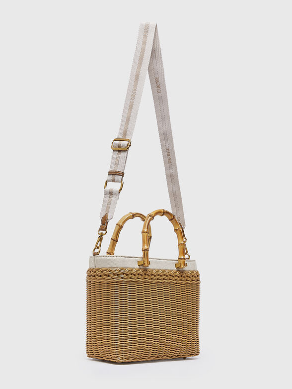 Small raffia bag with logo detail - 2