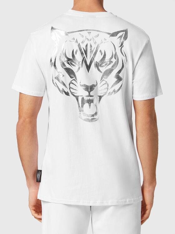 Бяла тениска с лого принт - 2