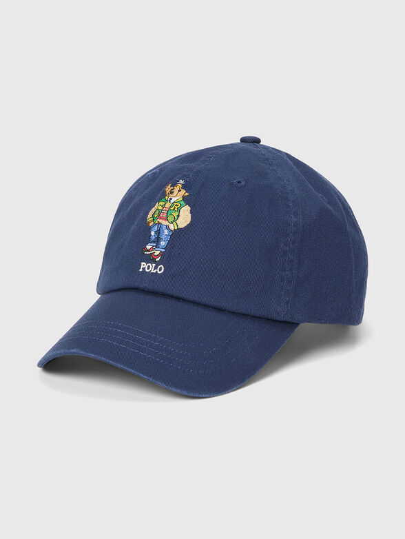 Navy blue cap with logo embroidery - 1